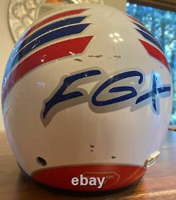 Vintage HJC Motocross Helmet Size Medium Red White And Blue