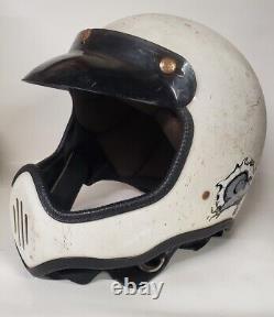 Vintage Helmet Motorcycle Simpson Bell Moto Chopper Harley Motocross Supercross