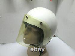 Vintage Helmet White OLD Motorcycle Helmet Motocross AS IS NO NAME ILC BELL