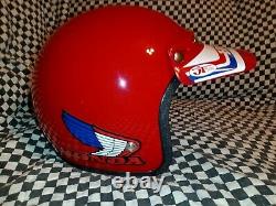 Vintage Honda Line Stag helmet red aria shoei Buco Bell Simpson 7 1/4