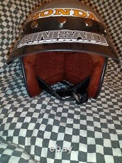 Vintage Honda Line Stag shoei helmet silver L Buco Bell Simpson MX, ama