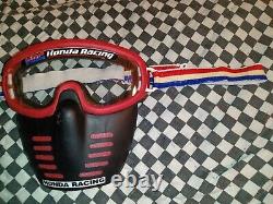 Vintage Honda racing /goggles/mask / guard, mx, ama, motocross, helmet