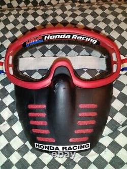 Vintage Honda racing /goggles/mask / guard, mx, ama, motocross, helmet