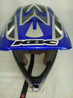 Vintage KBC Helmet Racing MOTO-X base Snell DOT Adult Size XL WithVisor