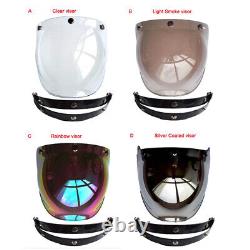Vintage Leather Helmet Motorcycle Helmet Motocross Helmet+FREE Mask Gloves+Lens