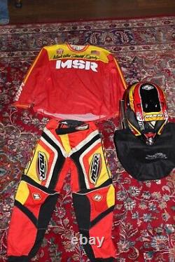Vintage Malcolm Smith MSR Rage Motocross MX Racing set Pant Jersey Helmet Large