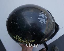 Vintage Maxon Black 3 Stripes Full Face Motorcycle MX Motocross Helmet Stickers