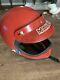 Vintage Maxon Moto Full Face Motorcycle Motocross Helmet Visor Red Universal