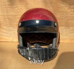 Vintage McHAL Motorcycle Motocross Race Car Open Face Helmet Full Face Prototype
