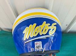 Vintage Motocross Bell Moto 5 Helmet 7-3/4 size 62cm X-Large