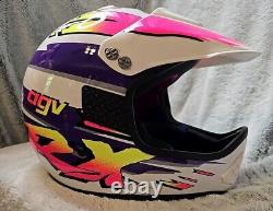 Vintage Neon 1984 agv RX Motocross ATV Off Road Helmet Snell 54 cm Made In Italy