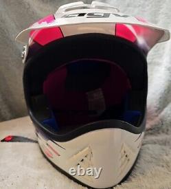 Vintage Neon 1984 agv RX Motocross ATV Off Road Helmet Snell 54 cm Made In Italy