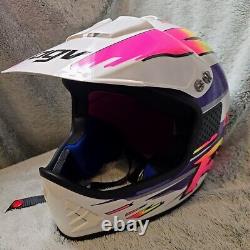 Vintage Neon 1984 agv RX Motocross ATV Off Road Helmet Snell 54 cm Made In Italy