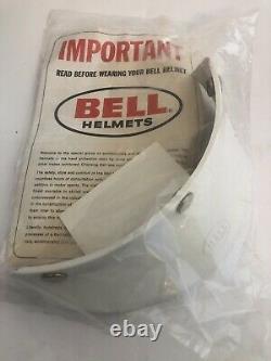 Vintage Nos Bell Helmet Visor 3-snap 520 White MX Motocross Sealed
