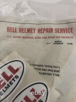 Vintage Nos Bell Helmet Visor 3-snap 520 White MX Motocross Sealed