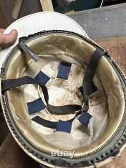 Vintage Old Rare Original Bell White Motorcycle Racing Half Helmet W Visor USA