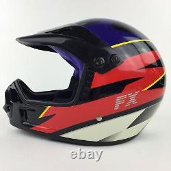 Vintage RARE Fulmer FX Dot Off-Road Motocross Helmet Red / Blue / Black X-Small