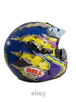 Vintage Retro 90's BELL MOTO 6 MX Motocross Helmet Ride Til You Die Size L