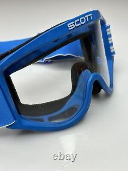 Vintage SCOTT 85 blue goggle. Mask guard, mx, ama, motocross, helmet, visor