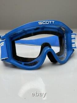 Vintage SCOTT 85 blue goggle. Mask guard, mx, ama, motocross, helmet, visor