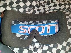 Vintage SCOTT 87 otg blue / red, mx, ama, motocross, helmet, visor