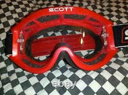 Vintage SCOTT 87 otg red, mx, ama, motocross, helmet, visor