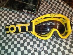 Vintage SCOTT 87 otg yellow, mx, ama, motocross, helmet, visor