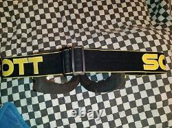 Vintage SCOTT 87 otg yellow, mx, ama, motocross, helmet, visor