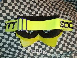 Vintage SCOTT 89 Black/ Hi Vis Yellow goggles/mask guard, motocross, helmet