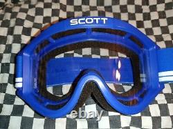 Vintage SCOTT 89 Blue goggles/mask guard, mx, ama, motocross, helmet, visor