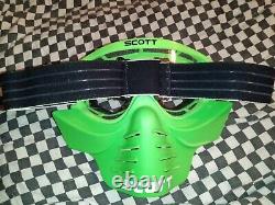 Vintage SCOTT 89 Kawasaki goggles green, mask mx, motocross, helmet, visor