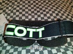 Vintage SCOTT 89 Kawasaki goggles green, mx, ama, motocross, helmet, visor