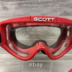 Vintage SCOTT 89 RED Moto goggles guard, mx, ama, motocross, helmet, visor