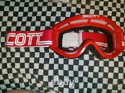 Vintage SCOTT 89 RED goggles/mask guard, mx, ama, motocross, helmet, visor