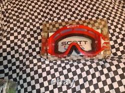 Vintage SCOTT 89 RED goggles/mask guard, mx, ama, motocross, helmet, visor