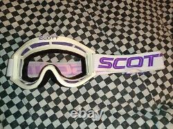 Vintage SCOTT 89 White / Purple mx, ama, motocross, helmet, visor