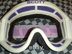 Vintage SCOTT 89 White / Purple mx, ama, motocross, helmet, visor