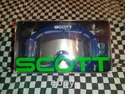 Vintage SCOTT 89 blue goggles in box guard, mx, ama, motocross, helmet, visor
