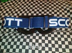 Vintage SCOTT 89 blue goggles in box guard, mx, ama, motocross, helmet, visor