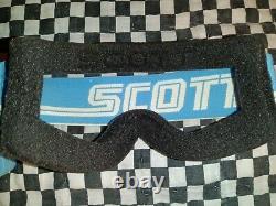 Vintage SCOTT 89 blue goggles/mask guard, mx, ama, motocross, helmet, visor