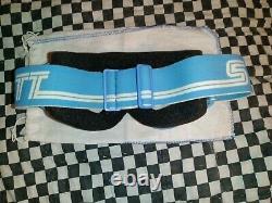 Vintage SCOTT 89 blue goggles/mask guard, mx, ama, motocross, helmet, visor