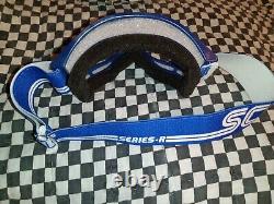 Vintage SCOTT 89 blue/white goggles/mask guard, mx, ama, motocross, helmet, visor