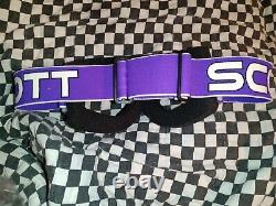 Vintage SCOTT 89 purple goggles. Mask guard, mx, ama, motocross, helmet, visor