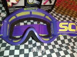 Vintage SCOTT 89 purple/ yellow, mx, ama, motocross, helmet, visor