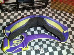 Vintage SCOTT 89 purple/ yellow, mx, ama, motocross, helmet, visor