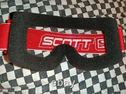 Vintage SCOTT 89X RED goggles/mask guard, mx, ama, motocross, helmet, visor