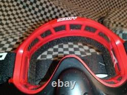 Vintage SCOTT Red goggles/mask / face guard, mx, ama, motocross, helmet, visor