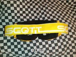Vintage SCOTT. Yellow, goggles/mask guard, mx, ama, motocross, helmet, visor