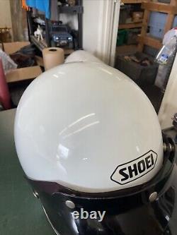 Vintage SHOEI E5 E 5 80s Motorcycle Racing Helmet Medium White Open Face XL