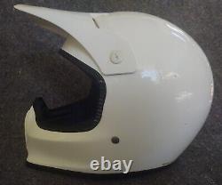 Vintage SHOEI FX-2 All White Motocross Dirt Bike Helmet Made in Japan size Large